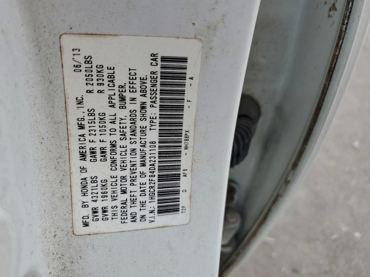 2013 HONDA ACCORD EXL photo 13