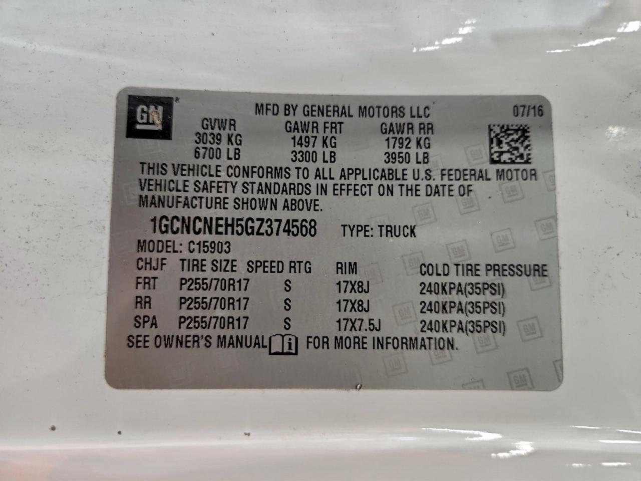 2016 CHEVROLET SILVERADO C1500 photo 12