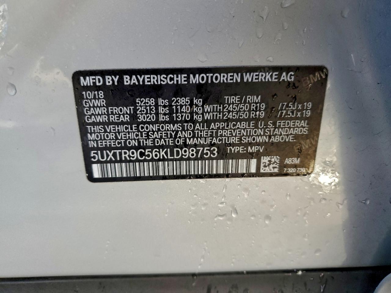 2019 BMW X3 XDRIVE30I photo 37