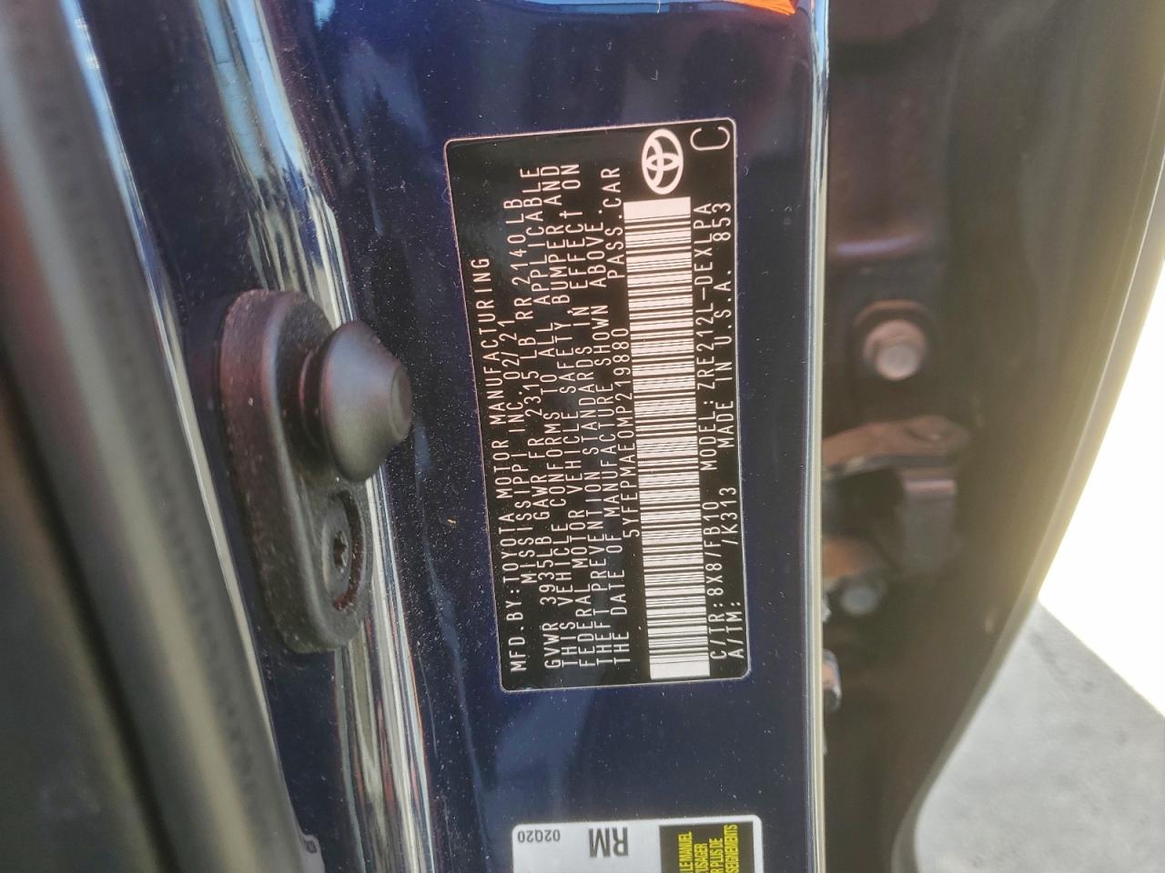 2021 TOYOTA COROLLA LE photo 45