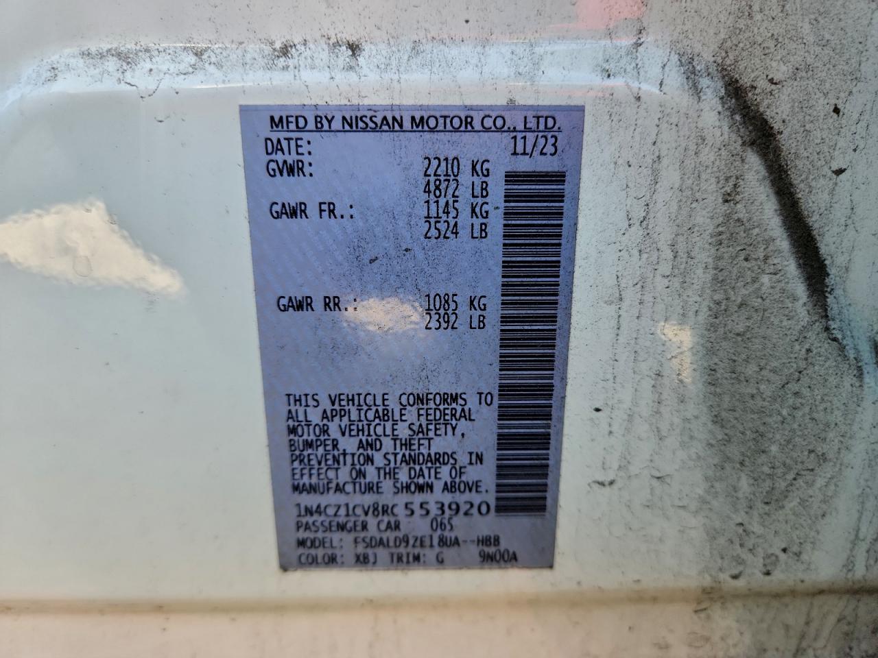 2024 NISSAN LEAF SV PLUS photo 12