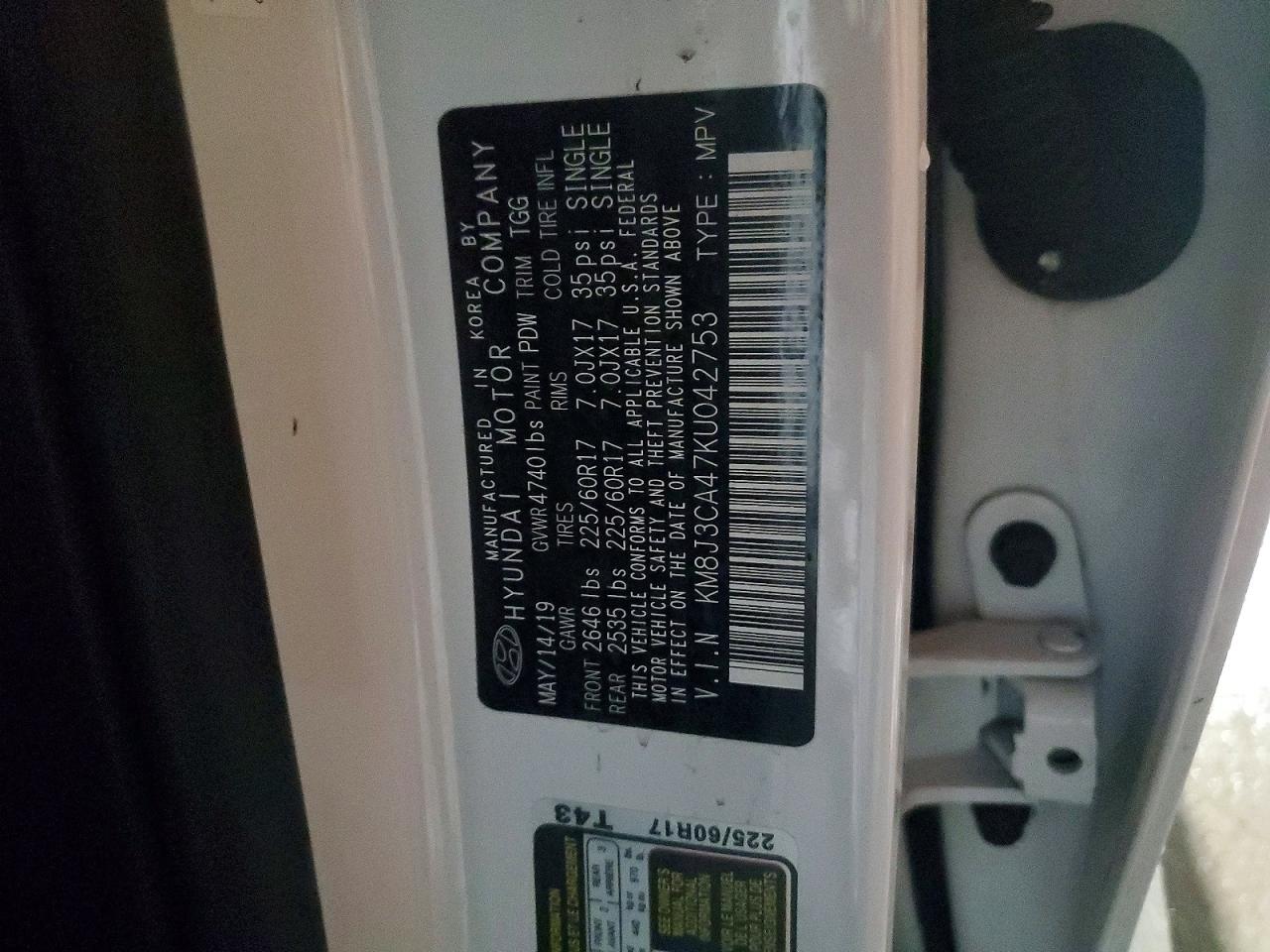 2019 HYUNDAI TUCSON LIMITED photo 13