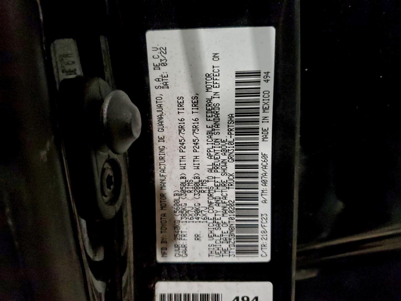 2022 TOYOTA TACOMA DOUBLE CAB photo 12