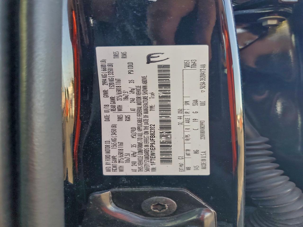 2018 FORD F150 SUPERCREW photo 12