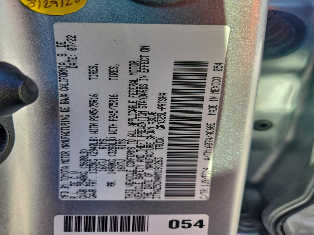 2022 TOYOTA TACOMA DOUBLE CAB photo 12