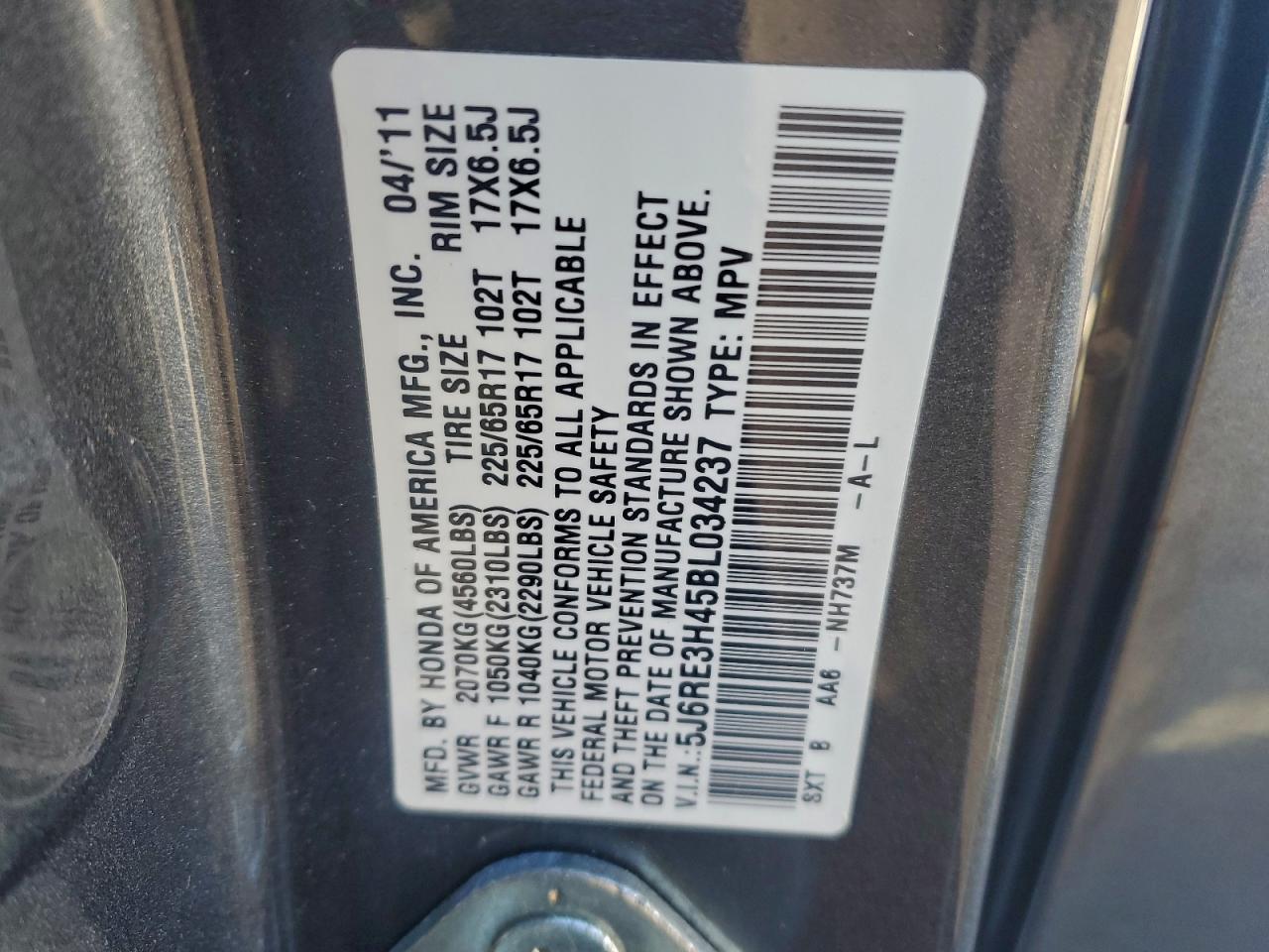 2011 HONDA CR-V SE photo 34
