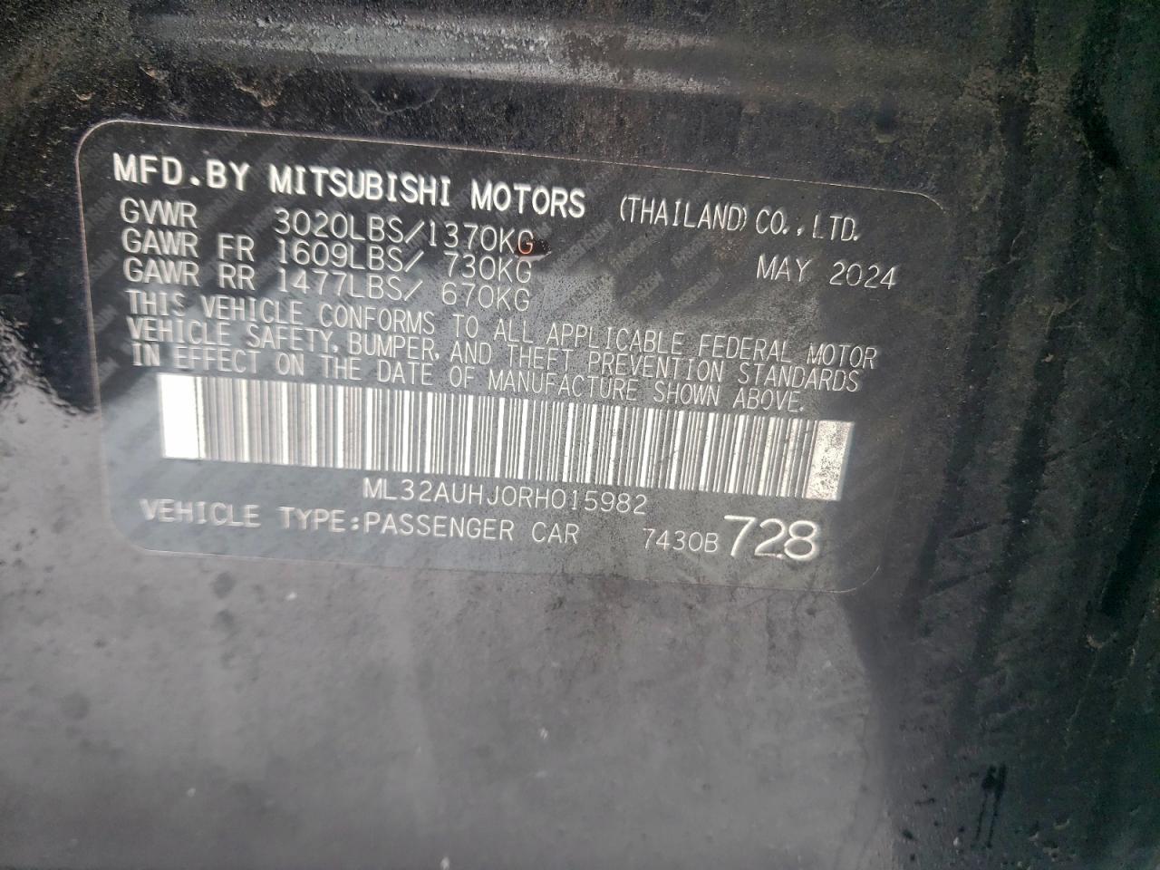 2024 MITSUBISHI MIRAGE ES photo 23