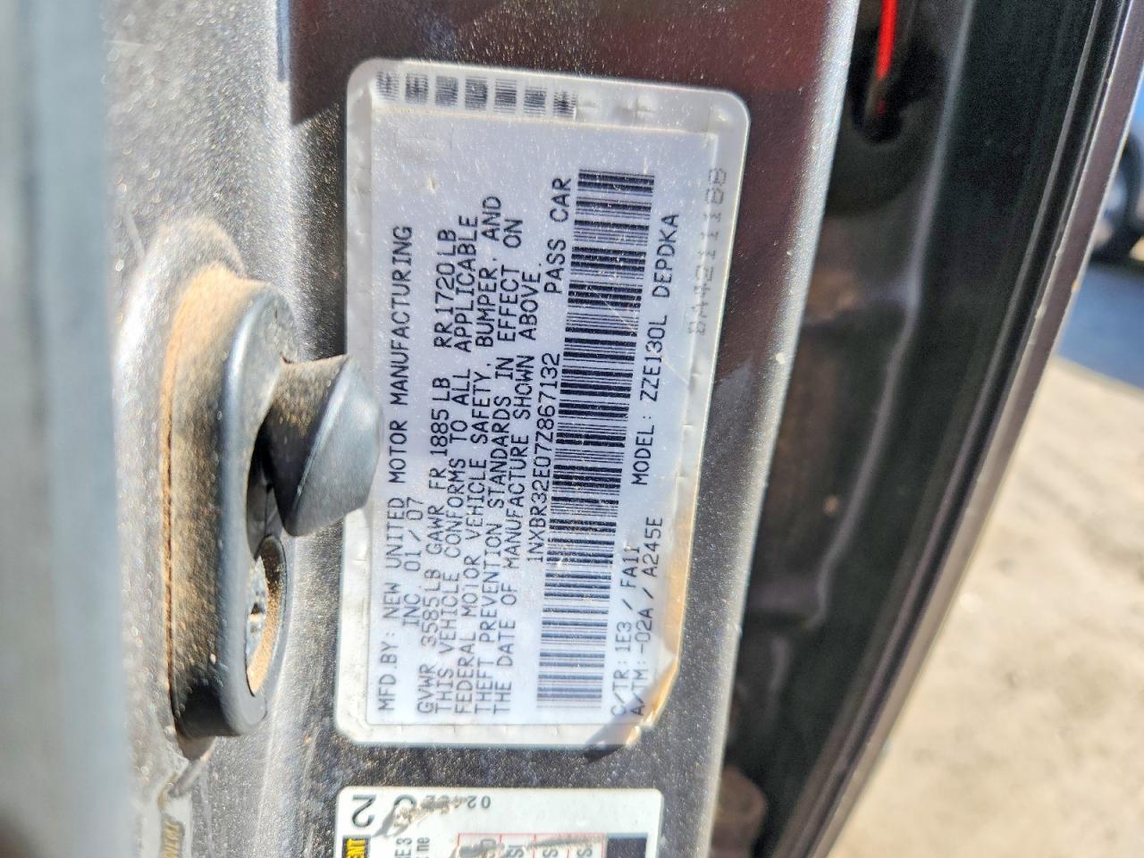 2007 TOYOTA COROLLA CE photo 12