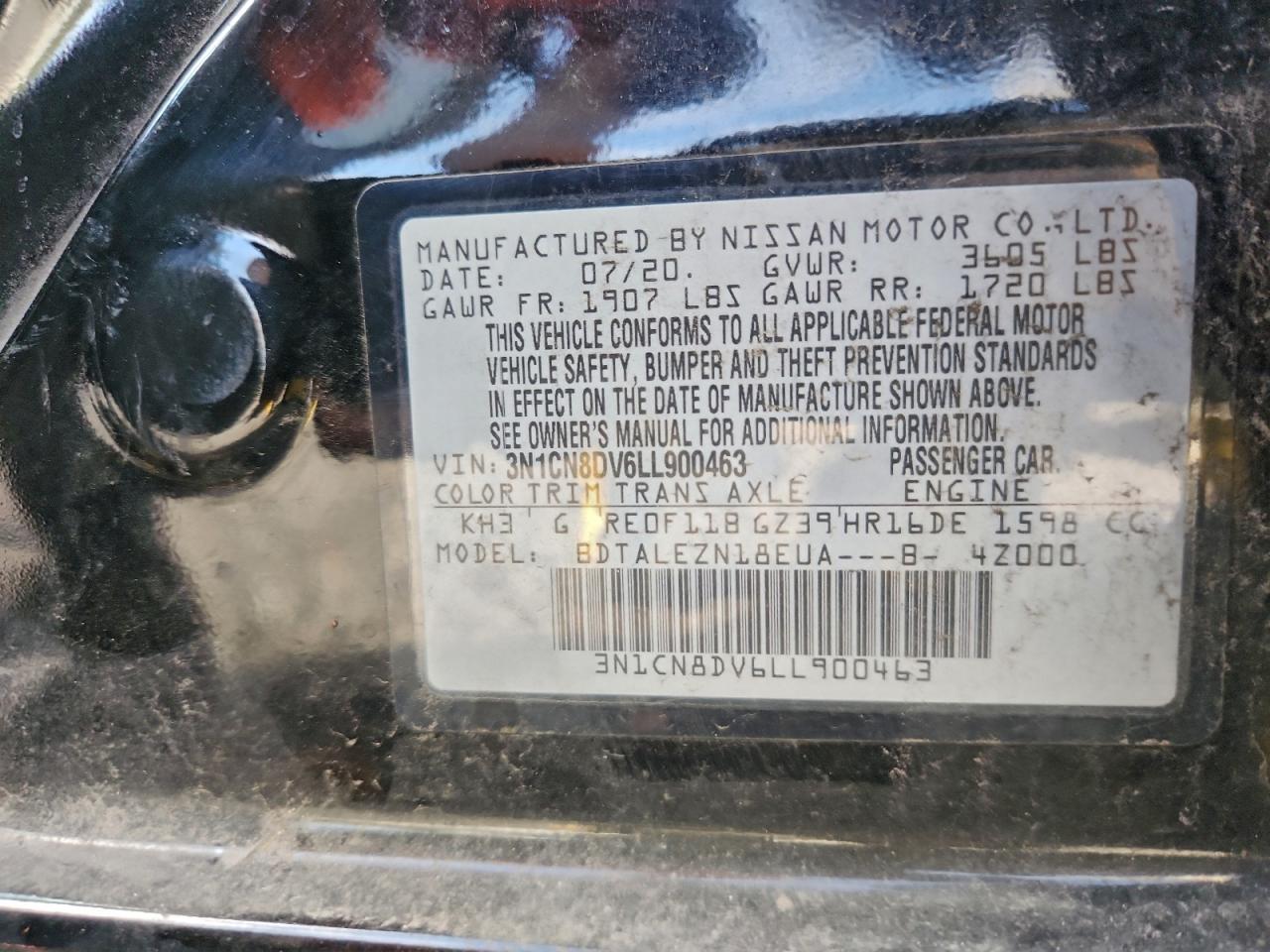 2020 NISSAN VERSA S photo 37