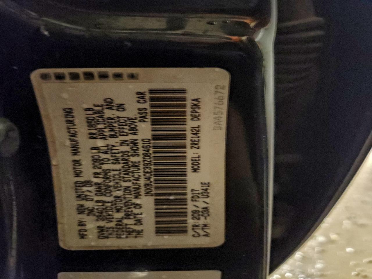 2009 TOYOTA COROLLA BASE photo 12