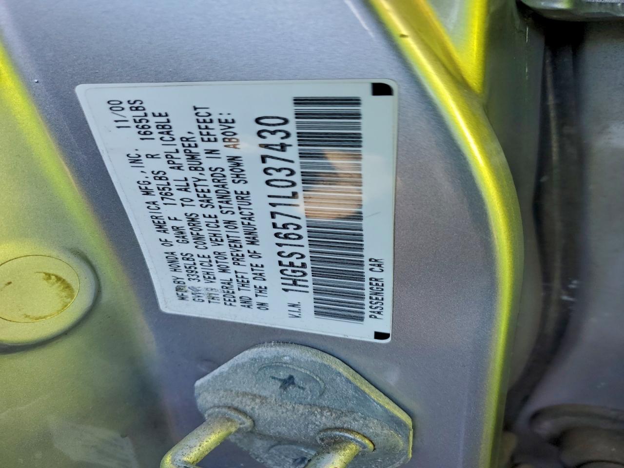 2001 HONDA CIVIC LX photo 12