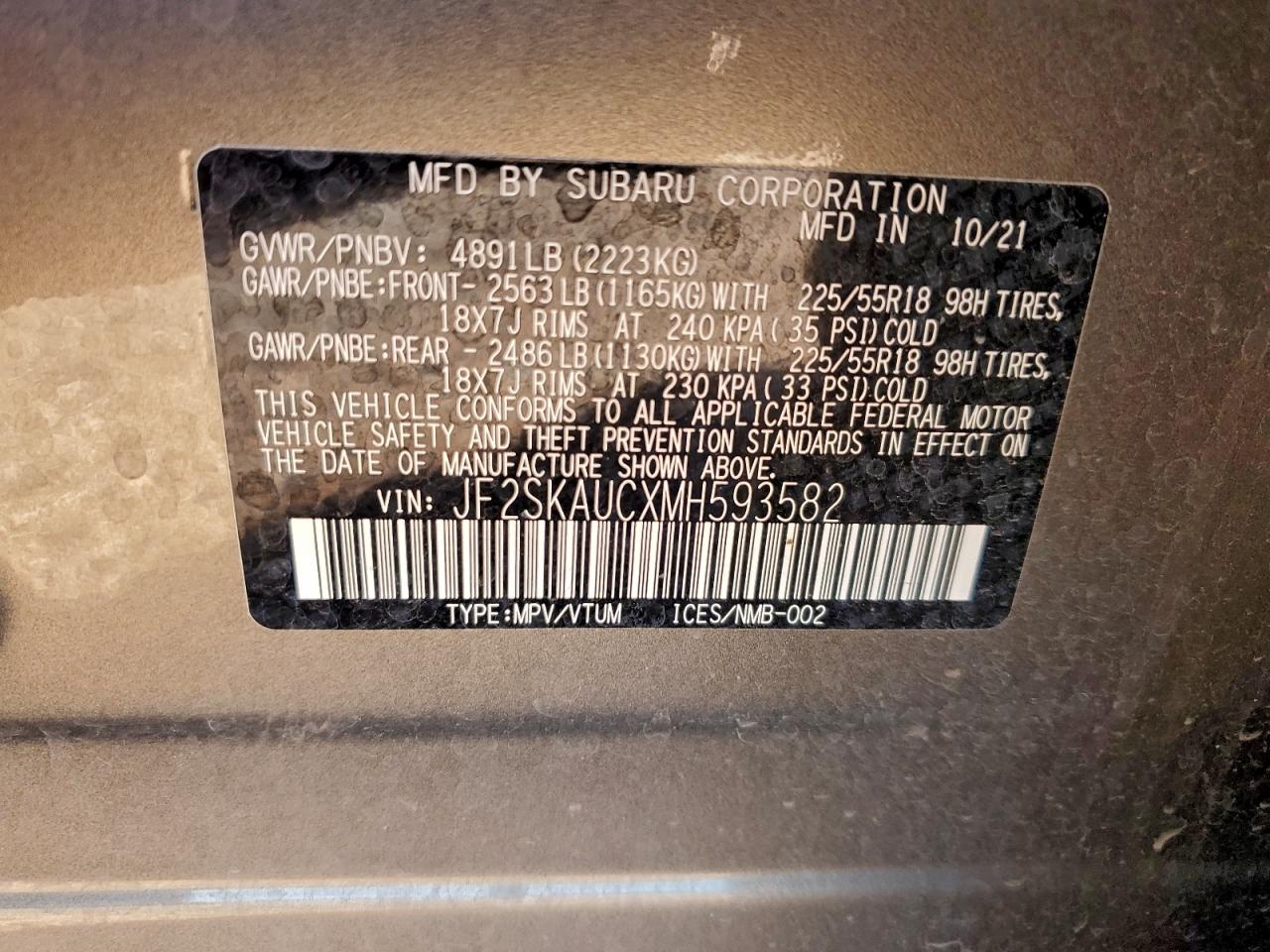 2021 SUBARU FORESTER LIMITED photo 13
