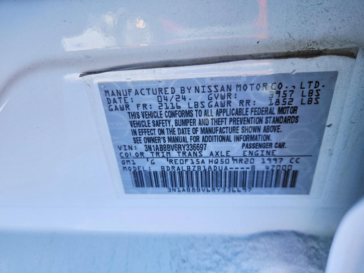 2024 NISSAN SENTRA S photo 23