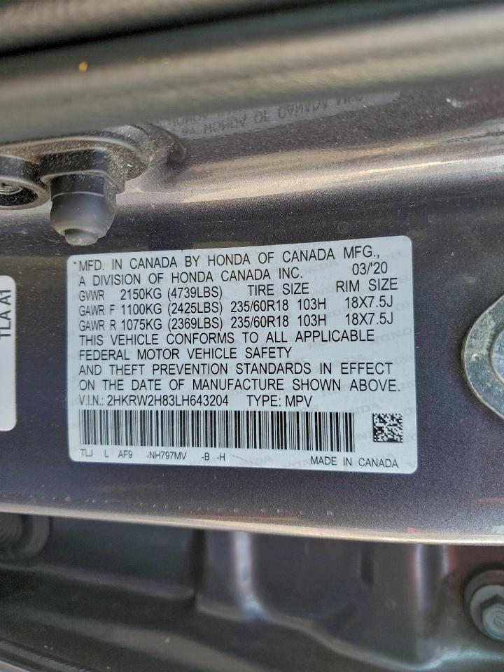 2020 HONDA CR-V EXL photo 13