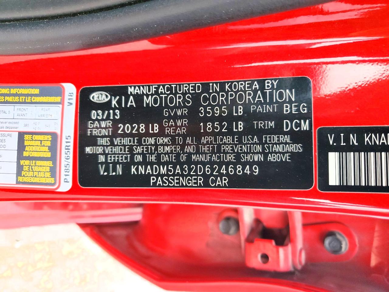 2013 KIA RIO LX photo 12