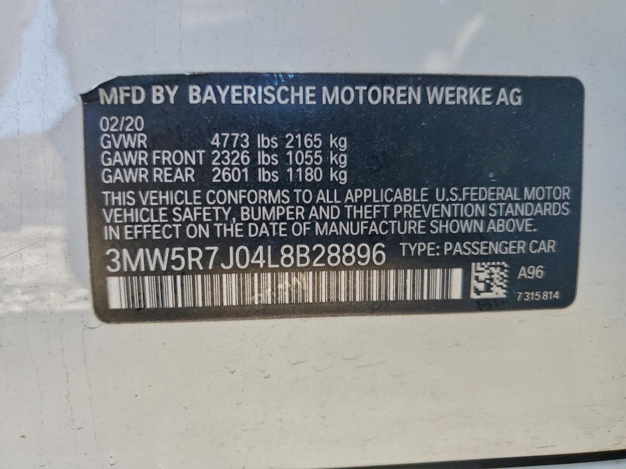 2020 BMW 330XI photo 12