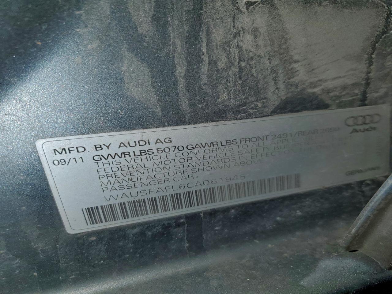 2012 AUDI A4 PREMIUM photo 12