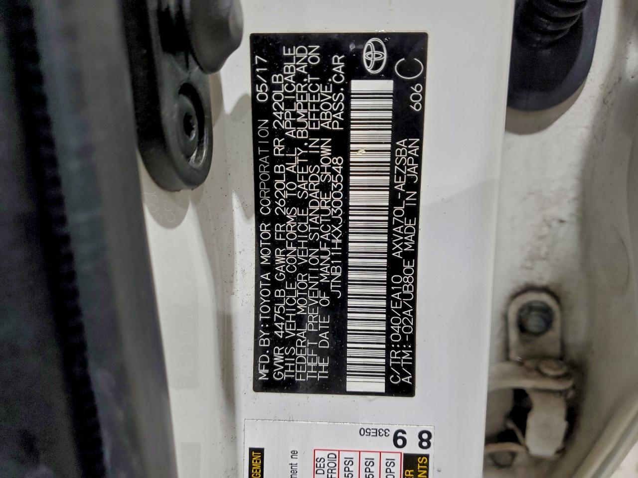 2018 TOYOTA CAMRY L photo 13