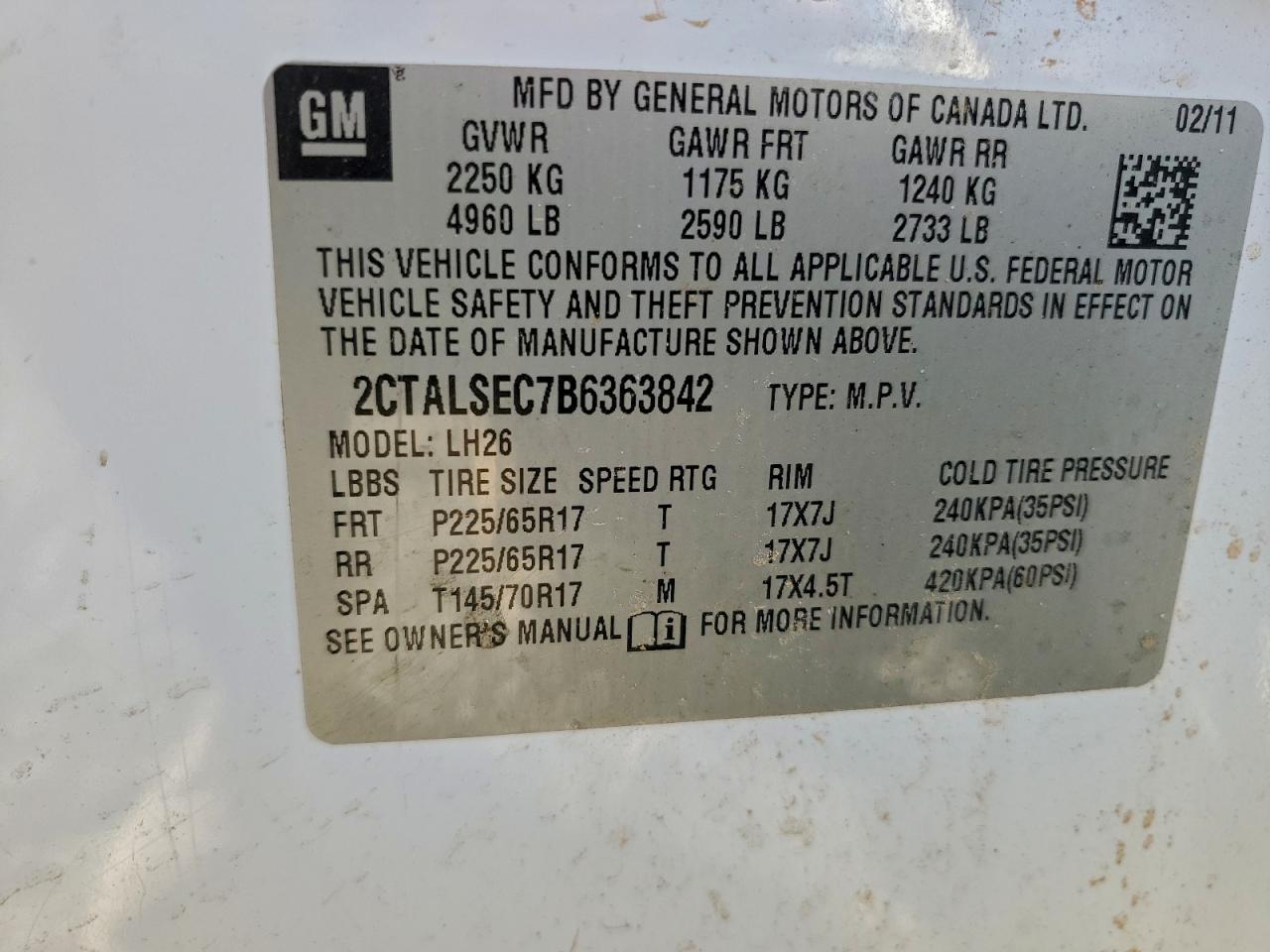 2011 GMC TERRAIN SLE photo 12