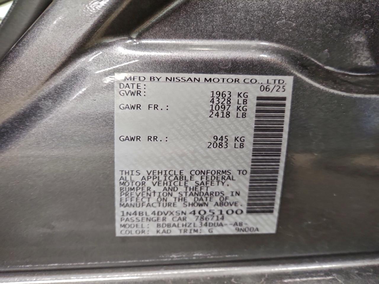 2025 NISSAN ALTIMA SV photo 13
