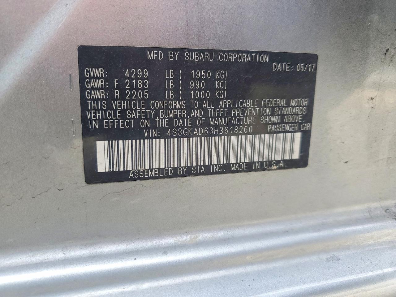 2017 SUBARU IMPREZA PREMIUM PLUS photo 12