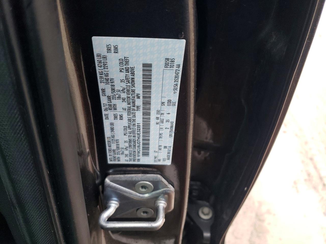 2017 FORD ESCAPE TITANIUM photo 13