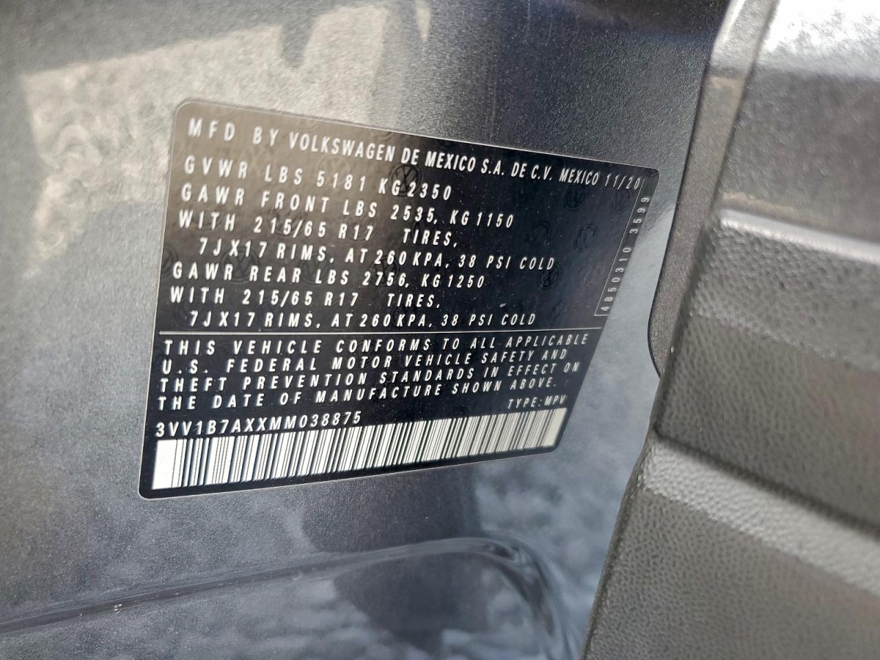 2021 VOLKSWAGEN TIGUAN S photo 13