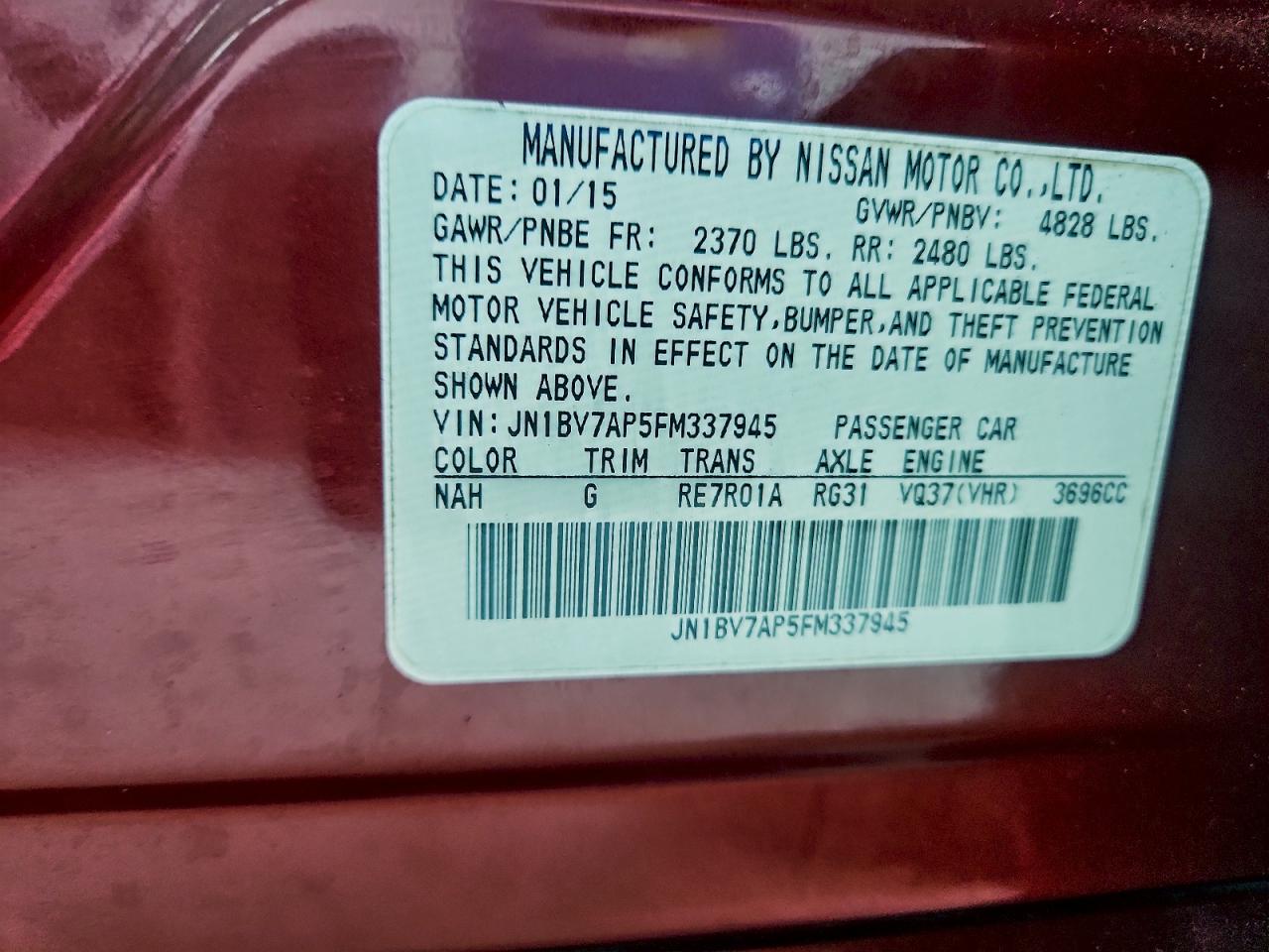 2015 INFINITI Q50 BASE photo 12