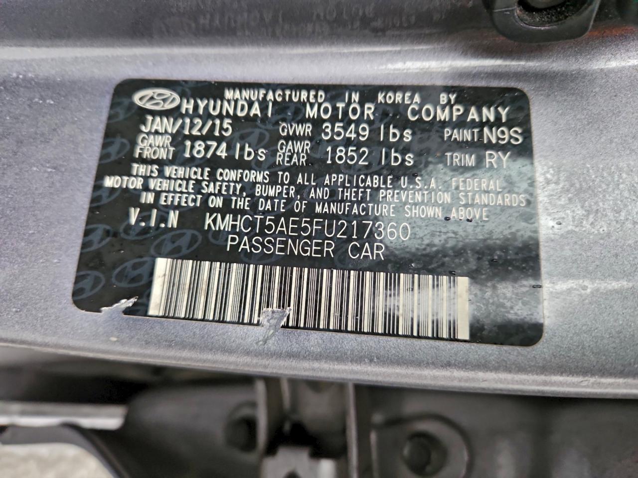 2015 HYUNDAI ACCENT GS photo 13