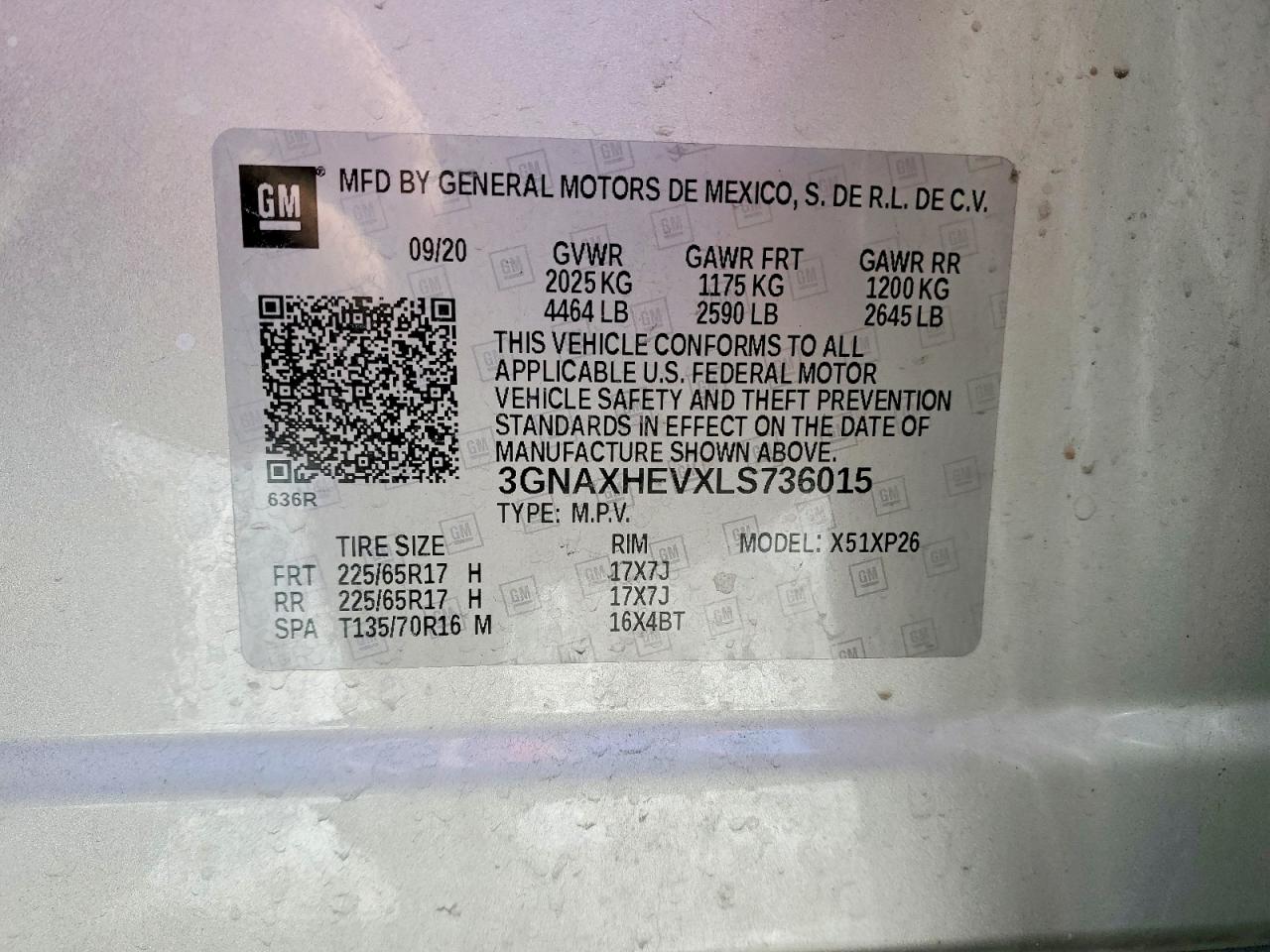 2020 CHEVROLET EQUINOX LS photo 13