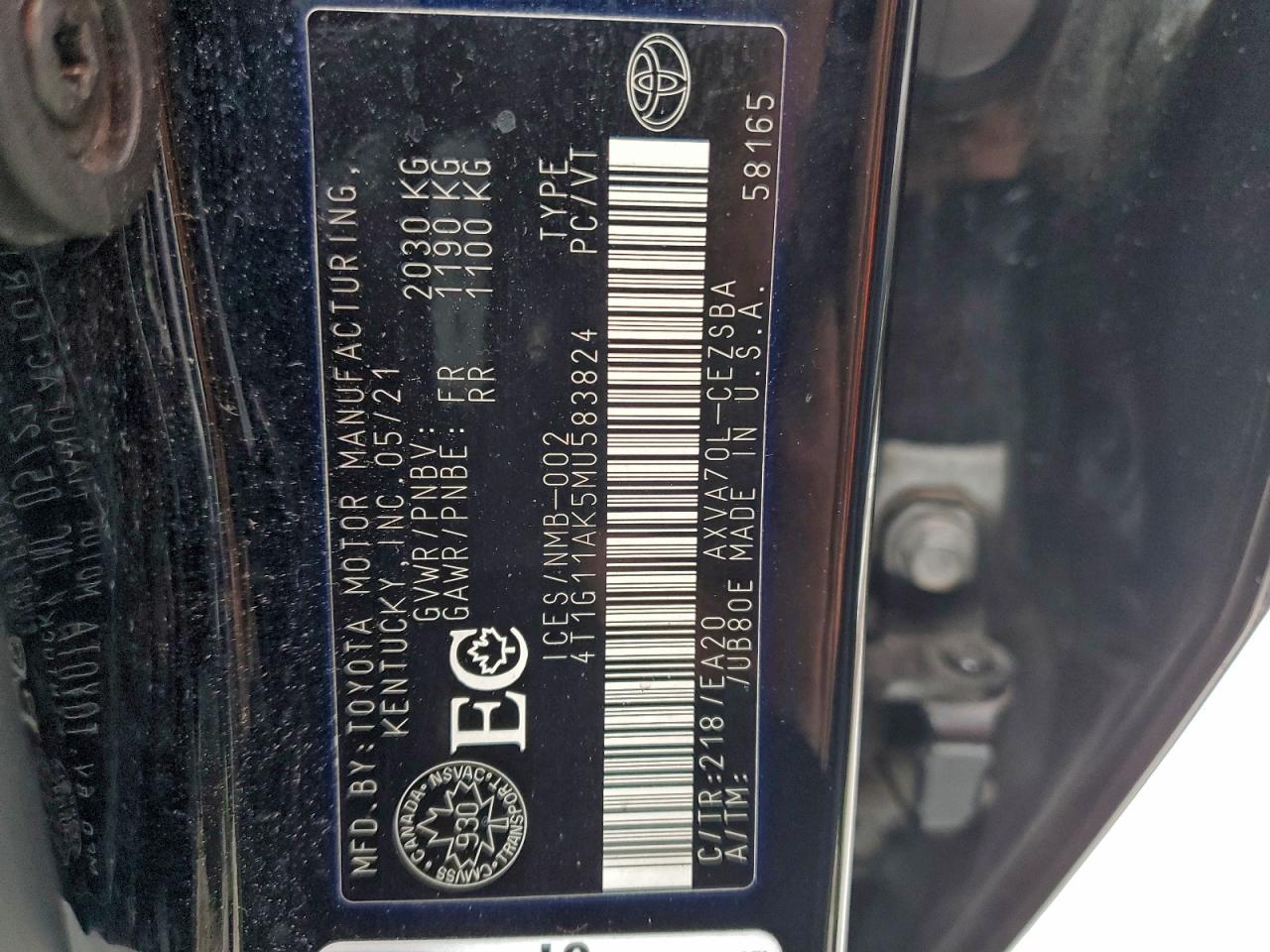 2021 TOYOTA CAMRY SE photo 12