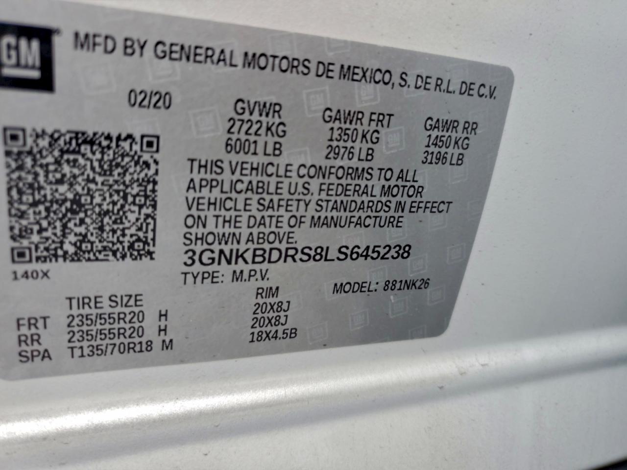 2020 CHEVROLET BLAZER 3LT photo 13