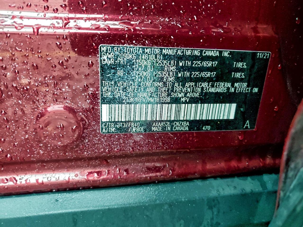 2021 TOYOTA RAV4 LE photo 25