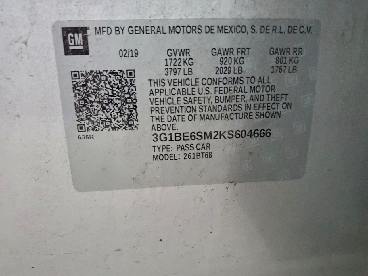 2019 CHEVROLET CRUZE LT photo 12