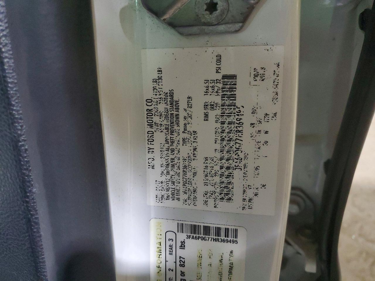 2017 FORD FUSION S photo 37