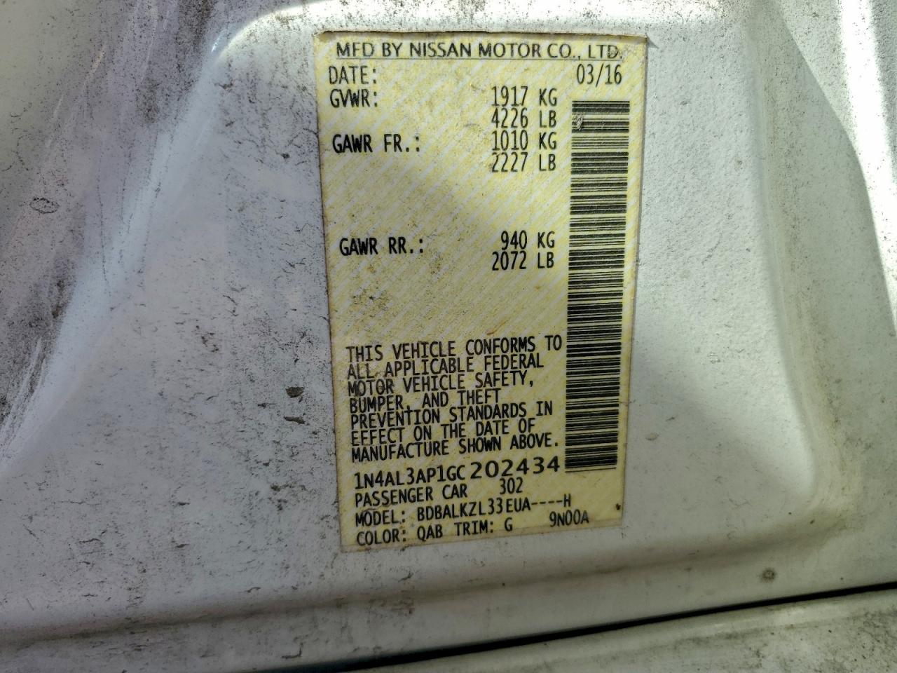 2016 NISSAN ALTIMA 2.5 photo 25