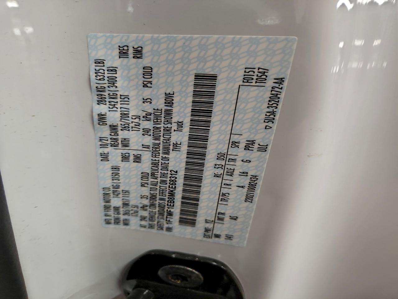 2021 FORD F150 photo 12