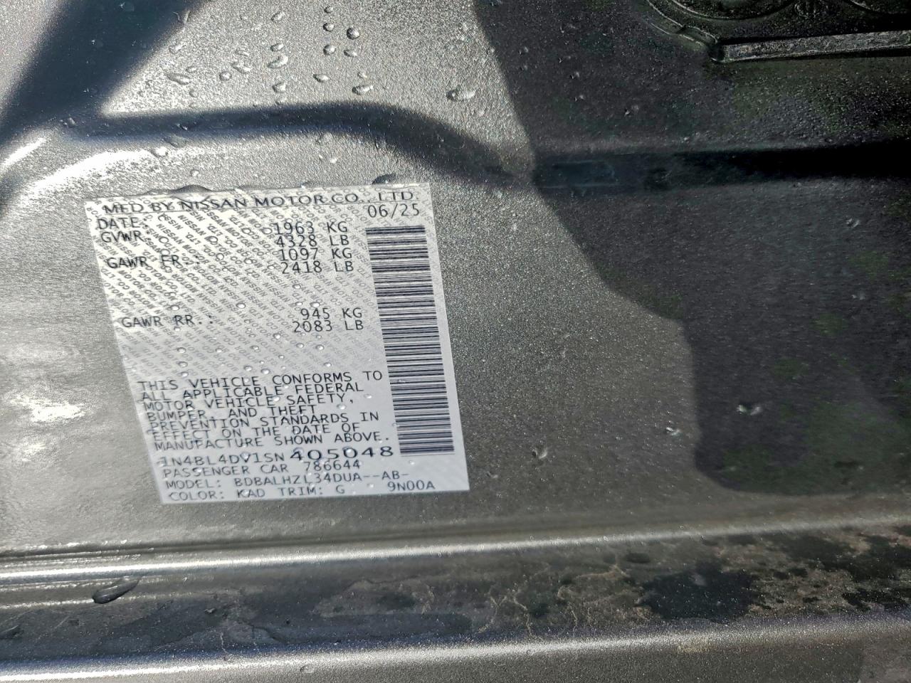 2025 NISSAN ALTIMA SV photo 34