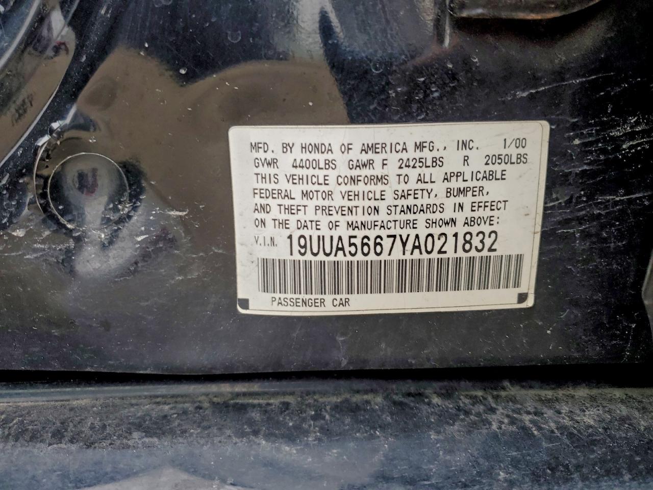 2000 ACURA 3.2TL photo 12