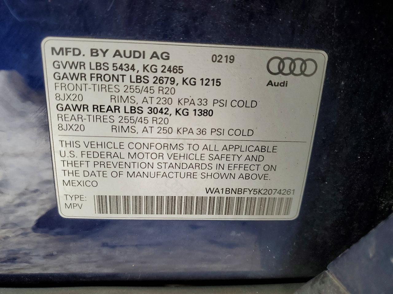 2019 AUDI Q5 PREMIUM PLUS photo 40