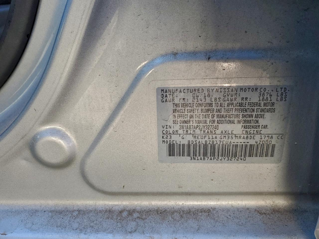 2018 NISSAN SENTRA S photo 12