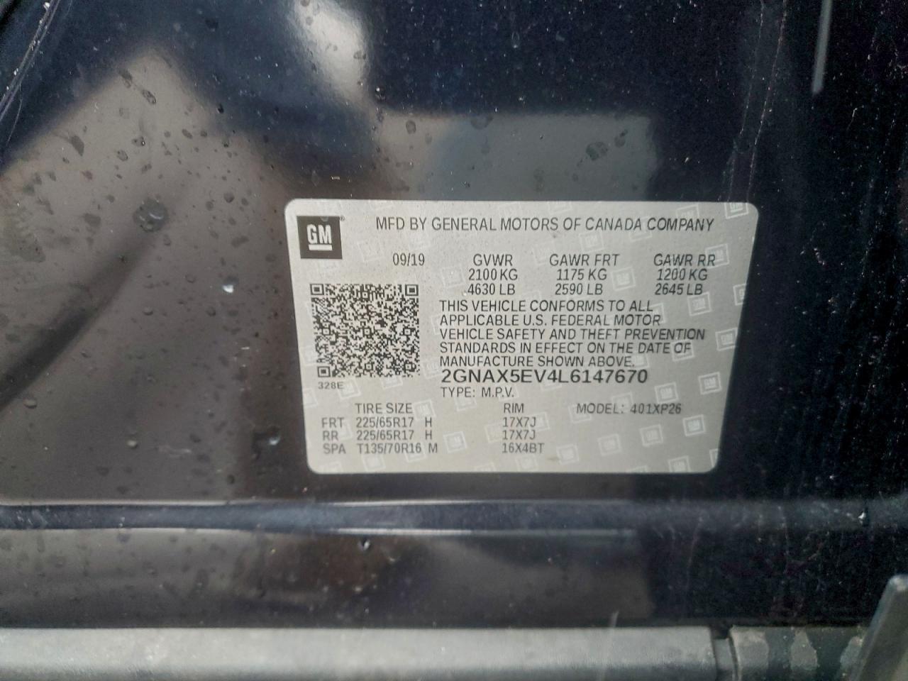2020 CHEVROLET EQUINOX photo 13