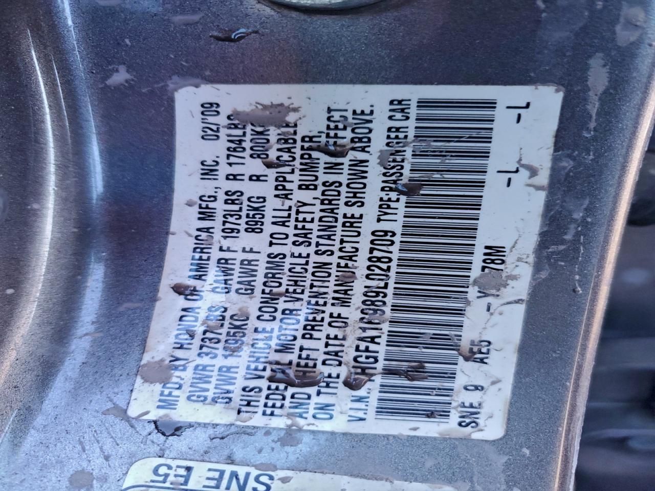 2009 HONDA CIVIC EXL photo 12