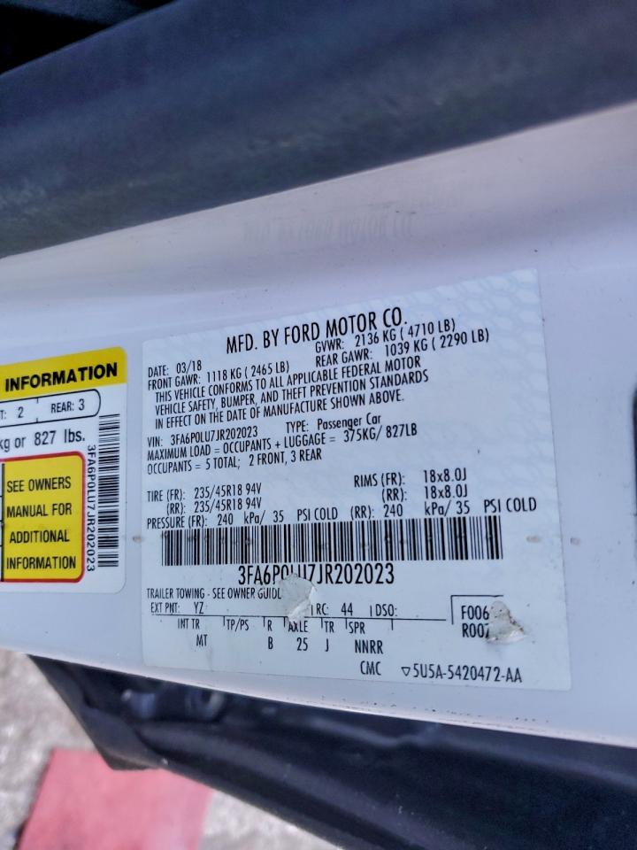 2018 FORD FUSION SE HYBRID photo 13