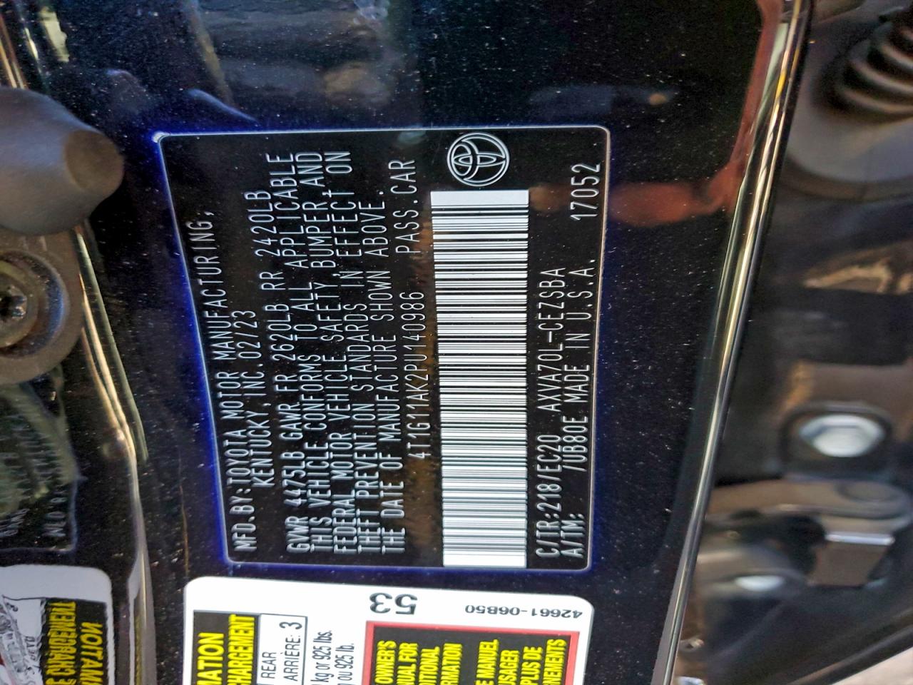 2023 TOYOTA CAMRY SE NIGHT SHADE photo 12