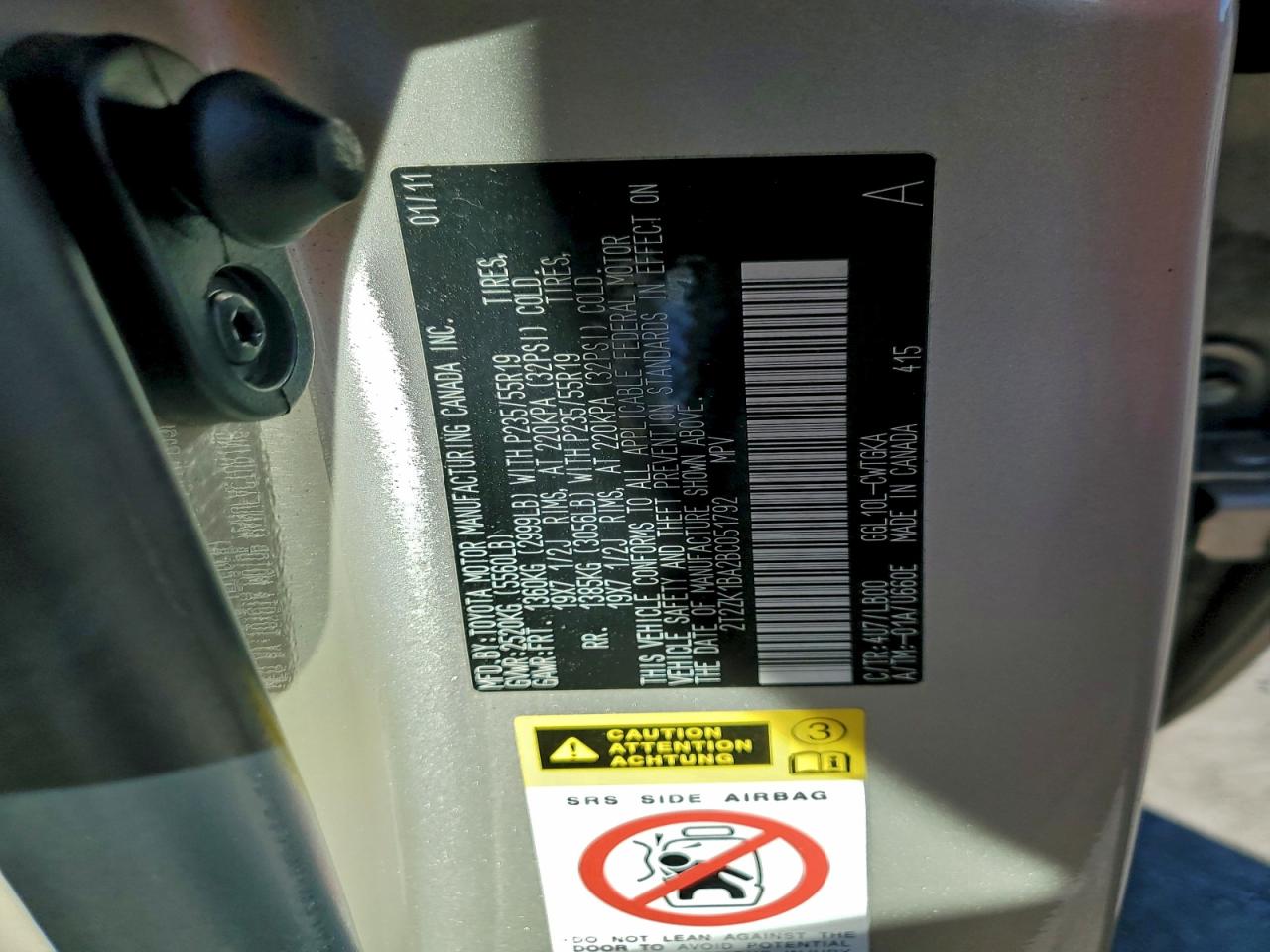 2011 LEXUS RX 350 photo 12