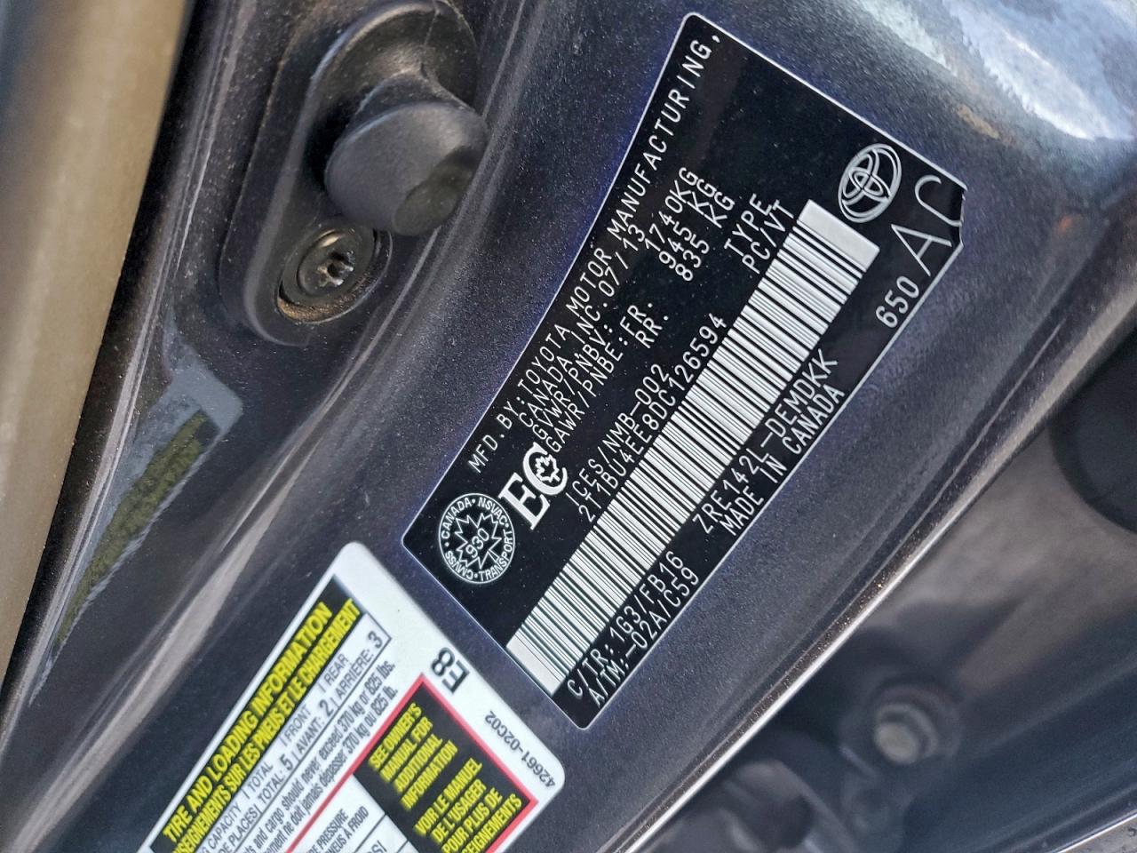 2013 TOYOTA COROLLA BASE photo 13