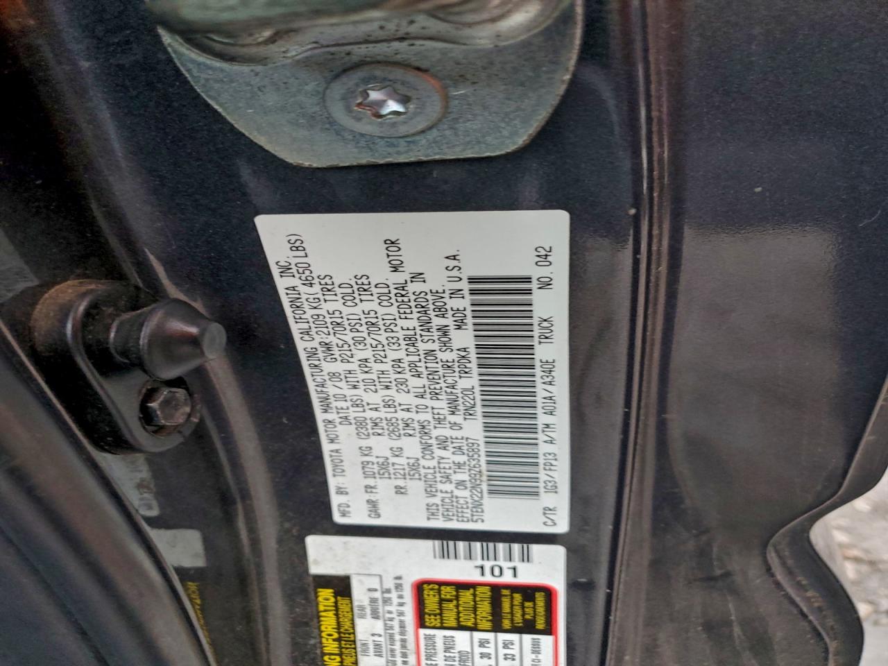 2009 TOYOTA TACOMA photo 12