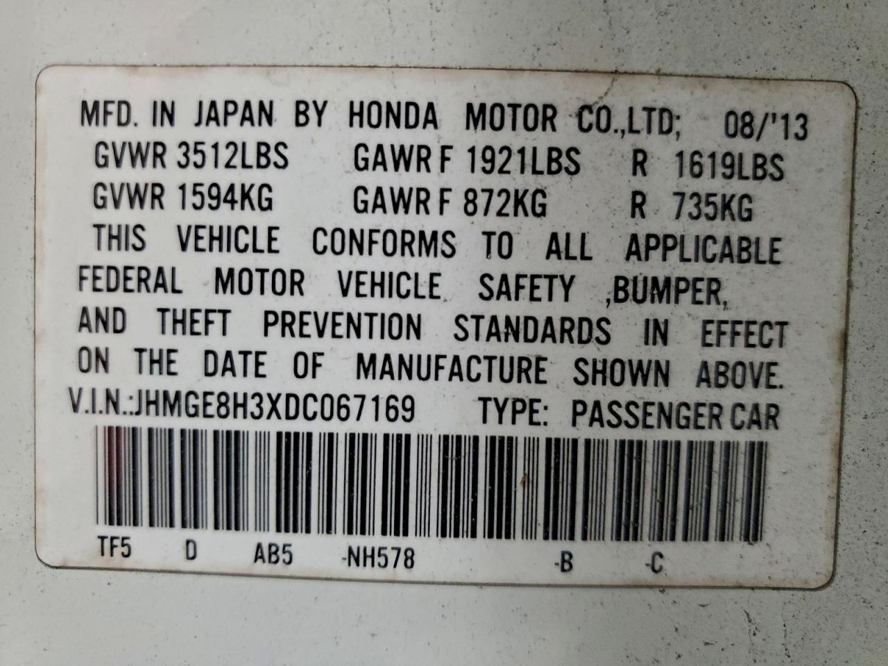 2013 HONDA FIT photo 12