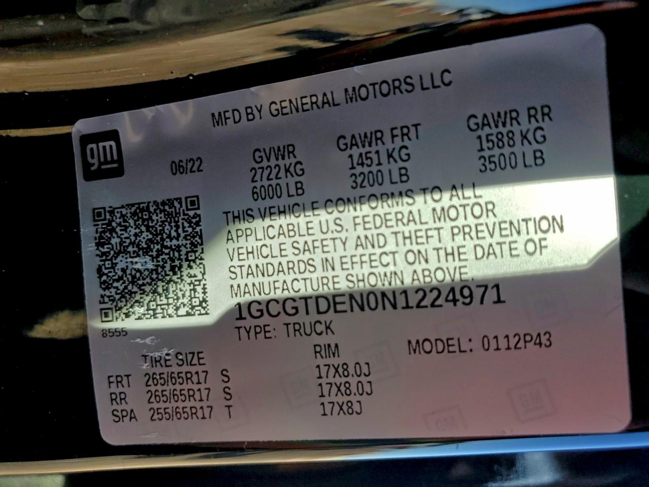 2022 CHEVROLET COLORADO Z71 photo 12